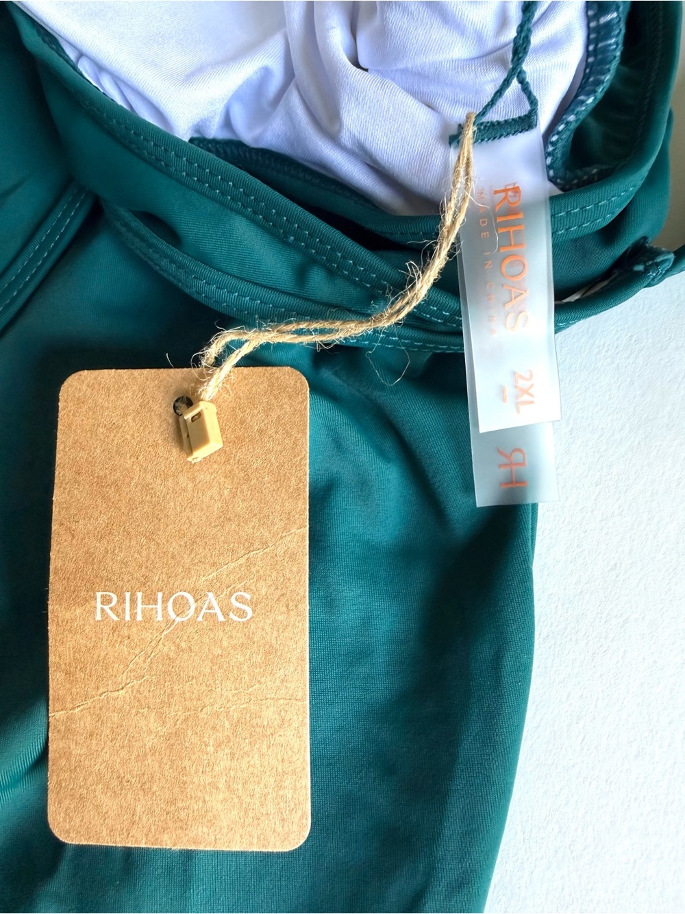 Rihoas Teal Green Swimdress with Built-In Shorts - Picture 9 of 12